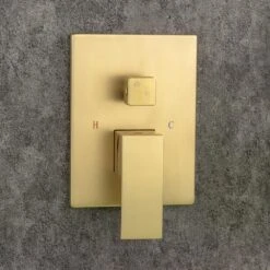 Single Handle 2-Spray 1.8 GPM Waterfall Bathtub Swivel Tub And Shower Faucet With Hand Shower In Brushed Gold -Tahanbath brushed gold bathtub shower faucet combos w1194 d93107lsj kxc 44 1000