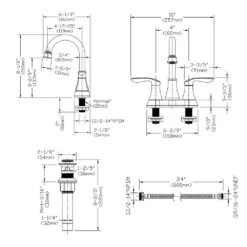 4 In. 2-Handle Vanity Sink Faucet With Drain Kit Included In Brushed Gold 12 4 In. 2-Handle Vanity Sink Faucet With Drain Kit Included In Brushed Gold -Tahanbath brushed gold centerset bathroom faucets x dr 4011b bg 44 1000