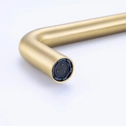 1-Handle Freestanding Tub Faucet With Hand Shower With Waterfall In Brushed Gold -Tahanbath brushed gold claw foot tub faucets q pzz 8008lsj 1f 1000