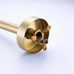 1-Handle Freestanding Tub Faucet With Hand Shower With Waterfall In Brushed Gold -Tahanbath brushed gold claw foot tub faucets q pzz 8008lsj 44 1000