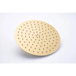 3-Spray Patterns With 2.5 GPM 10 In. Wall Mount Shower System Set Dual Shower Heads With Handheld Spray In Brushed Gold -Tahanbath brushed gold dual shower heads w1194 d96202lsj zq c3 1000