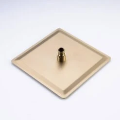 1-Spray Patterns With 2.5 GPM 10 In. Wall Mount Rain Fixed Shower Head In Brushed Gold (Valve Included) -Tahanbath brushed gold fixed shower heads pzz 93101 lsj zq 1f 1000