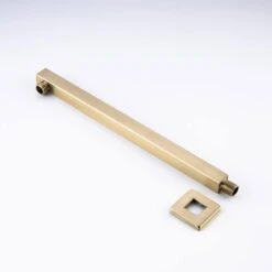 1-Spray Patterns With 2.5 GPM 10 In. Wall Mount Rain Fixed Shower Head In Brushed Gold (Valve Included) -Tahanbath brushed gold fixed shower heads pzz 93101 lsj zq fa 1000