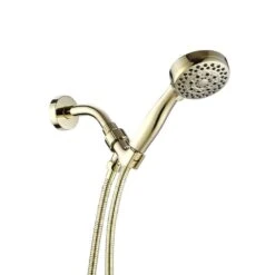 5-Spray Settings Wall Mount Handheld Shower Head 2.5 GPM Luxury In Brushed Gold