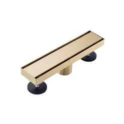 2.75 In. W X 12 In. D Stainless Steel Decorative Drain Cover With Brushed Gold