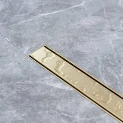 2.75 In. W X 36 In. D Stainless Steel Decorative Drain Cover With Brushed Gold -Tahanbath brushed gold shower drains q pzz 7001lsj 36 31 1000