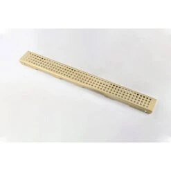 12 Inches Linear Shower Drain With Removable Quadrato Pattern Grate, Included Hair Strainer And Leveling Feet -Tahanbath brushed gold shower drains z w928p199345 44 1000