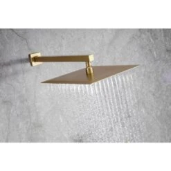 Single-Handle 3-Spray Patterns Anti-scald Shower Fixtures With Rough-In Pressure Balanced Valve In Brushed Gold -Tahanbath brushed gold shower faucets w1194 d98102lsj kxc 1f 1000