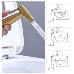 Single Handle Bidet Faucet With Handle In Brushed Gold -Tahanbath brushed gold tahanbath bidet faucets z w928p147867 4f 1000