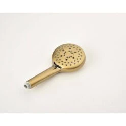 1-Spray Dual Shower System 2.5 GPM With Shower Head, Hand Shower, Slide Bar In Brushed Gold -Tahanbath brushed gold tahanbath dual shower heads y w2287 141185 fa 1000