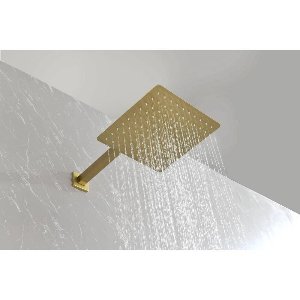 1-Spray Patterns Shower Head With Dual Wall Mount 1.5 GPM In Brushed Gold 5 1-Spray Patterns Shower Head With Dual Wall Mount 1.5 GPM In Brushed Gold - Image 5