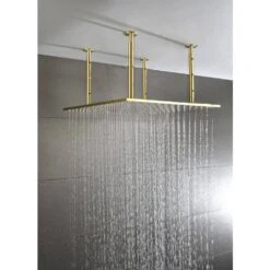1-Spray Patterns 1.8GPM 19.68 In. Ceiling Mount Fixed Shower Head In Brushed Gold -Tahanbath brushed gold tahanbath fixed shower heads z w1272 110213 31 1000