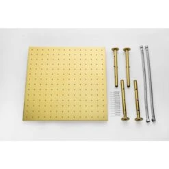 1-Spray Patterns 1.8GPM 19.68 In. Ceiling Mount Fixed Shower Head In Brushed Gold -Tahanbath brushed gold tahanbath fixed shower heads z w1272 110213 fa 1000