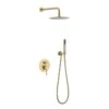 2-Spray Patterns Wall Mounted Handheld Shower Head 1.5 GPM In Brushed Gold