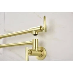 Wall Mount Pot Filler Faucet In Brushed Gold 12 Wall Mount Pot Filler Faucet In Brushed Gold -Tahanbath brushed gold tahanbath pot fillers y w92850216 44 1000