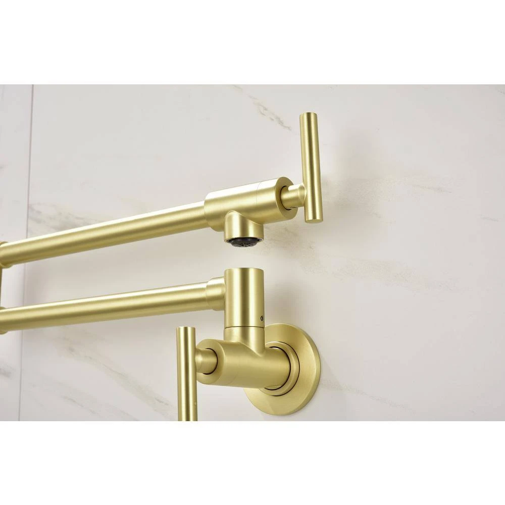 Wall Mount Pot Filler Faucet In Brushed Gold 5 Wall Mount Pot Filler Faucet In Brushed Gold - Image 5