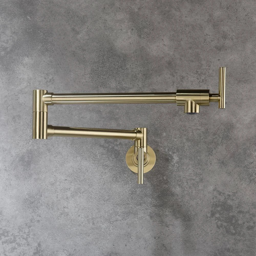 Wall Mount Pot Filler Faucet In Brushed Gold 7 Wall Mount Pot Filler Faucet In Brushed Gold - Image 7