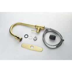 Single Handle Touch Pull Down Sprayer Kitchen Faucet In Brushed Gold -Tahanbath brushed gold tahanbath pull down kitchen faucets y w928 50252 4f 1000