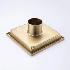 6 In W X 6 In D Stainless Steel Decorative Drain Cover With Brushed Gold -Tahanbath brushed gold tahanbath shower drains q pzz 7003lsj 6 44 1000