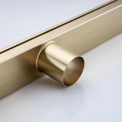 2.75 In. W X 24 In. D Stainless Steel Decorative Drain Cover With Brushed Gold -Tahanbath brushed gold tahanbath shower drains q pzz 7006lsj 24 fa 1000