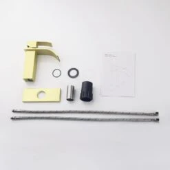 Single Hole Waterfall Spout Bathroom Faucet, Single Handle Bathroom Vanity Sink Faucet In Brushed Gold 10 Single Hole Waterfall Spout Bathroom Faucet, Single Handle Bathroom Vanity Sink Faucet In Brushed Gold -Tahanbath brushed gold tahanbath single hole bathroom faucets y w928 103318 1f 1000