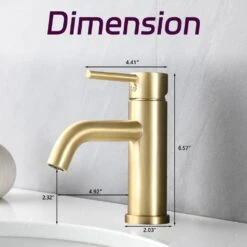 Bathroom Faucet Single Hole Modern Bathroom Sink Faucet Vanity Bathroom Faucet -Tahanbath brushed gold tahanbath single hole bathroom faucets z t3177p277501 fa 1000