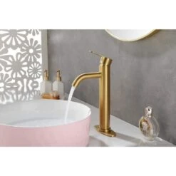 Bathroom Sink Faucet Single Hole Single Handle Bathroom Faucet Vanity Faucet Deck Mount 1-Hole Or 3-Holes 12 Bathroom Sink Faucet Single Hole Single Handle Bathroom Faucet Vanity Faucet Deck Mount 1-Hole Or 3-Holes -Tahanbath brushed gold tahanbath single hole bathroom faucets z w1272 64940 44 1000