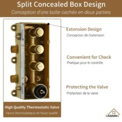 12 In. Wall-Mounted Rectangular Handheld Shower Set (Brushed Gold) -Tahanbath brushed gold tahanbath wall bar shower kits z 102009lk 2 66 1000
