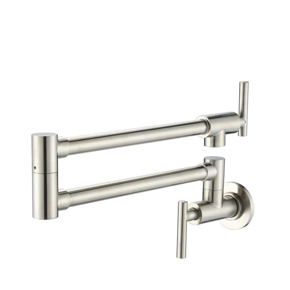 Wall Mounted Pot Filler With Swivel Spout In Brushed Nickel 1 Wall Mounted Pot Filler With Swivel Spout In Brushed Nickel