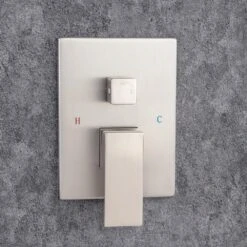 Single Handle 2-Spray 1.8 GPM Waterfall Wall Mounted Bathtub Swivel Tub Filler Faucet With Hand Shower In Brushed Nickel -Tahanbath brushed nickel bathtub shower faucet combos w1194 d93107bn kxc 4f 1000