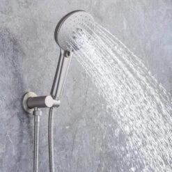 Single Handle 3-Spray High Pressure Tub And Shower Faucet Combo With Tub Spout In Brushed Nickel (Valve Included) -Tahanbath brushed nickel bathtub shower faucet combos w1194 d96203bn zq 66 1000