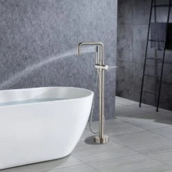 Tahanbath -Tahanbath brushed nickel claw foot tub faucets q pzz 8008bn e1 1000