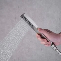 1-Handle Swivel Spout Freestanding Waterfall Tub Filler With Hand Shower In Brushed Nickel -Tahanbath brushed nickel claw foot tub faucets w122453934 kxc 4f 1000