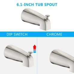 Single Handle 5 Spray Patterns Freestanding Tub And Shower Faucet 2.2 GPM In Brushed Nickel 9 Single Handle 5 Spray Patterns Freestanding Tub And Shower Faucet 2.2 GPM In Brushed Nickel -Tahanbath brushed nickel claw foot tub faucets x w1219 w43762 4f 1000