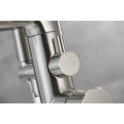 Luxury Freestanding Bathroom Cantilever Tub Faucets With Hand Shower Brass Shower Set In Brushed Nickel -Tahanbath brushed nickel claw foot tub faucets x xy hs273 77n 1f 1000