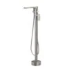 Luxury Freestanding Bathroom Cantilever Tub Faucets With Hand Shower Brass Shower Set In Brushed Nickel