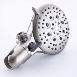 Modern 5-Spray Patterns With 2.5 GPM 4.68 In. Wall Mount Dual Shower Heads With 71 In. Shower Hose In Brushed Nickel -Tahanbath brushed nickel dual shower heads pzz rx96106bn zq 1f 1000