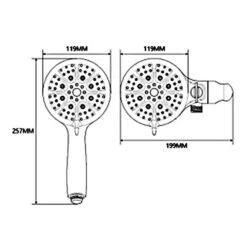Modern 5-Spray Patterns With 2.5 GPM 4.68 In. Wall Mount Dual Shower Heads With 71 In. Shower Hose In Brushed Nickel -Tahanbath brushed nickel dual shower heads pzz rx96106bn zq 4f 1000