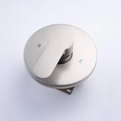 Modern 5-Spray Patterns With 2.5 GPM 4.68 In. Wall Mount Dual Shower Heads With 71 In. Shower Hose In Brushed Nickel -Tahanbath brushed nickel dual shower heads pzz rx96106bn zq fa 1000