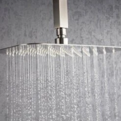 3-Spray Patterns With 2.5 GPM 12 In. Ceiling Mount Dual Shower Heads In Brushed Nickel -Tahanbath brushed nickel dual shower heads w1194 d97205bn kxc 44 1000