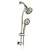7 Spray Settings Fixed And Handheld Shower Head In Brushed Nickel