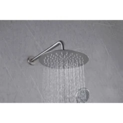 2-Spray Dual Shower Wall Mount Fixed And Handheld Shower Head Rainfall Shower System In Brushed Nickel 10 2-Spray Dual Shower Wall Mount Fixed And Handheld Shower Head Rainfall Shower System In Brushed Nickel -Tahanbath brushed nickel dual shower heads x xy hs274 55n 4f 1000