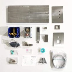 1-Spray Pattern Shower System Stainless Steel 22 In Fixed Shower Head With Hand Shower With Brushed Nickel -Tahanbath brushed nickel dual shower heads ybs 711gc ns q 31 1000