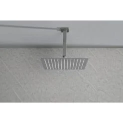 1-Spray Patterns With 2.5 GPM 12 In. Ceiling Mount Rain Fixed Shower Head In Brushed Nickel -Tahanbath brushed nickel fixed shower heads z w92867790 4f 1000