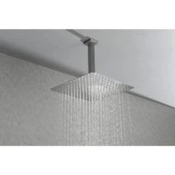 1-Spray Patterns With 2.5 GPM 10 In. Ceiling Mount Rain Fixed Shower Head In Brushed Nickel -Tahanbath brushed nickel fixed shower heads z w92867795 76 1000