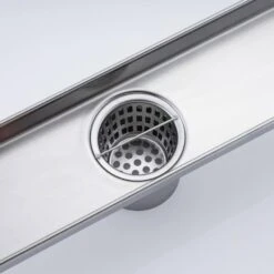 2.75 In. W X 12 In. D Stainless Steel Decorative Drain Cover With Brushed Nickel -Tahanbath brushed nickel shower drains q pzz 7006bn 12 1f 1000