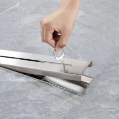 2.75 In. W X 12 In. D Stainless Steel Decorative Drain Cover With Brushed Nickel -Tahanbath brushed nickel shower drains q pzz 7006bn 12 44 1000