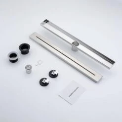 2.75 In. W X 24 In. D Stainless Steel Decorative Drain Cover With Brushed Nickel -Tahanbath brushed nickel shower drains q pzz 7006bn 24 c3 1000