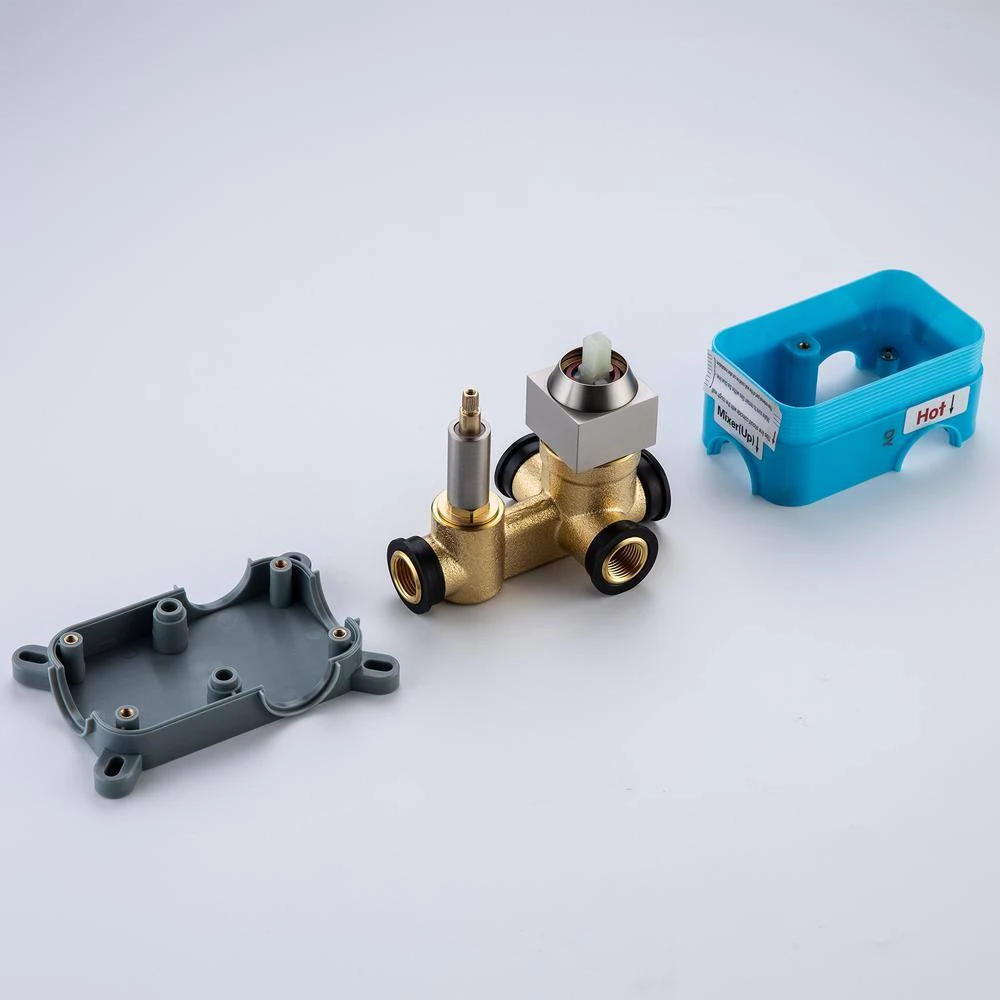 Rainfall 12 In. Square Shower Head Combo Set With Rough-in Valve Body And Trim Included In Brushed Nickel 3 Rainfall 12 In. Square Shower Head Combo Set With Rough-in Valve Body And Trim Included In Brushed Nickel - Image 3