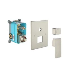 Single-Handle 3-Spray Patterns Anti-scald Shower Fixtures With Rough-In Pressure Balanced Valve In Brushed Nickel -Tahanbath brushed nickel shower faucets w1194 d98102bn kxc 1f 1000